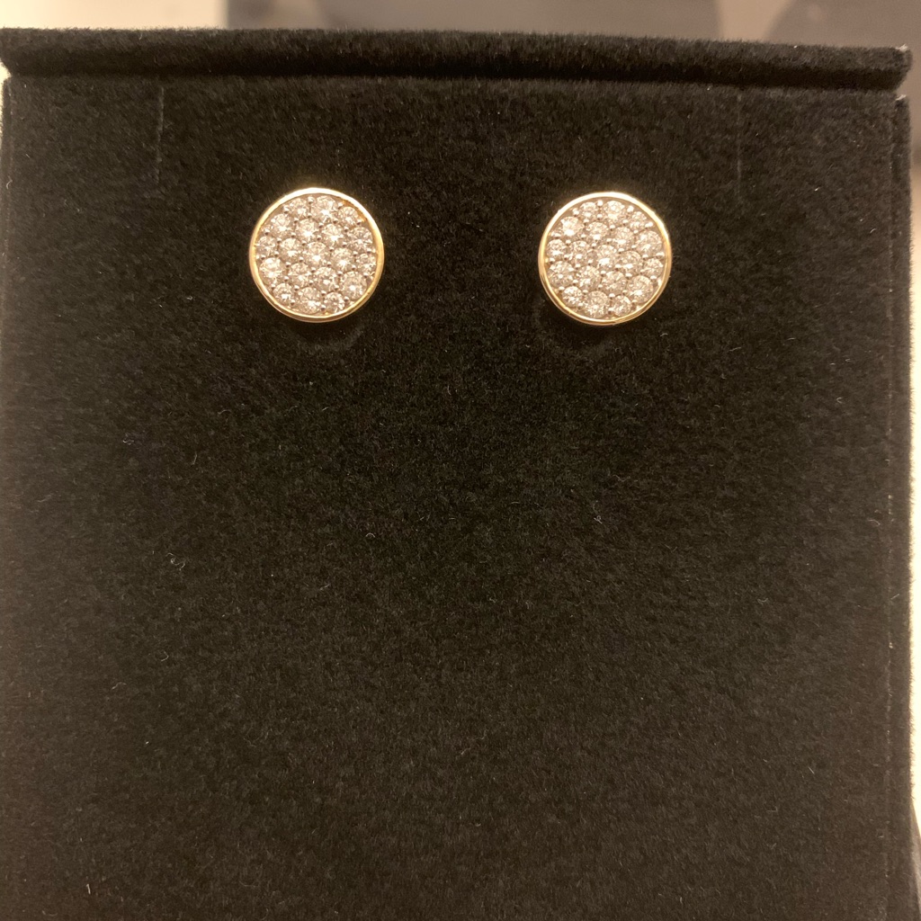 Diamond 14k 1ct Diamond Pave Studs